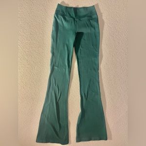 Flare green leggings.